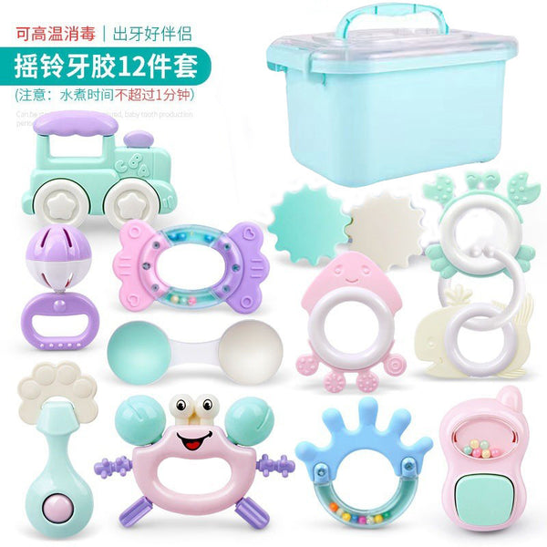 Cross-border  Baby Rattle Toys Toothpaste Educational Early Education 0-9 months Baby Newborn Toddler Boys and Girls