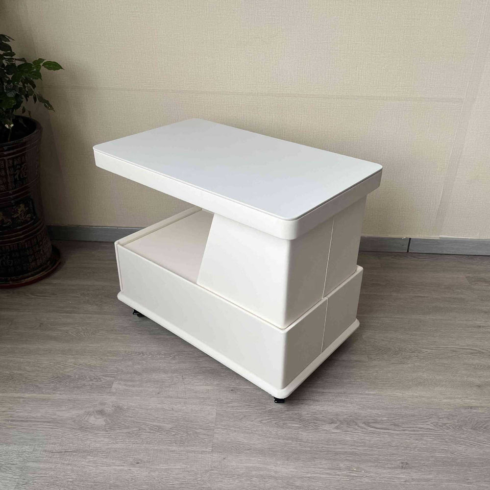 Italian normcore smart movable coffee table sofa side table small apartment living room side cabinet wireless charging corner table small trolley