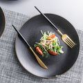 (phnom penh) 8inch matte black shallow plate
