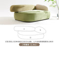 Italian pebble fabric special-shaped designer popular creative cream style curved module club hotel sofa