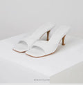 French high-heeled sandals - patent leather, 2024 new collection, versatile stiletto heel, square toe, open toe, sexy outdoor slippers for women