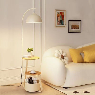 Cream style living room sofa corner floor lamp bedroom bedside table all-in-one table lamp storage vertical lamp