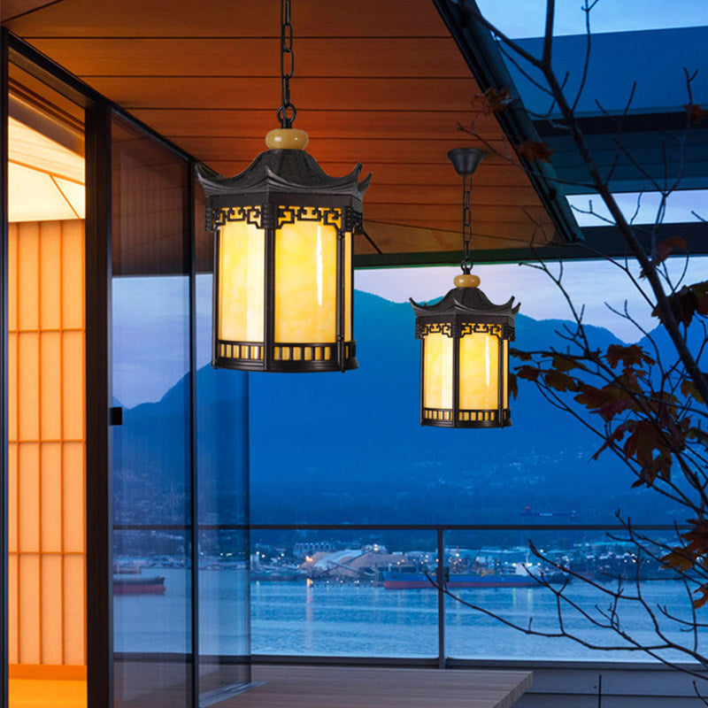 Outdoor waterproof chandelier new chinoiserie retro balcony corridor aisle grape arbor lamp outdoor creative courtyard gazebo lamp
