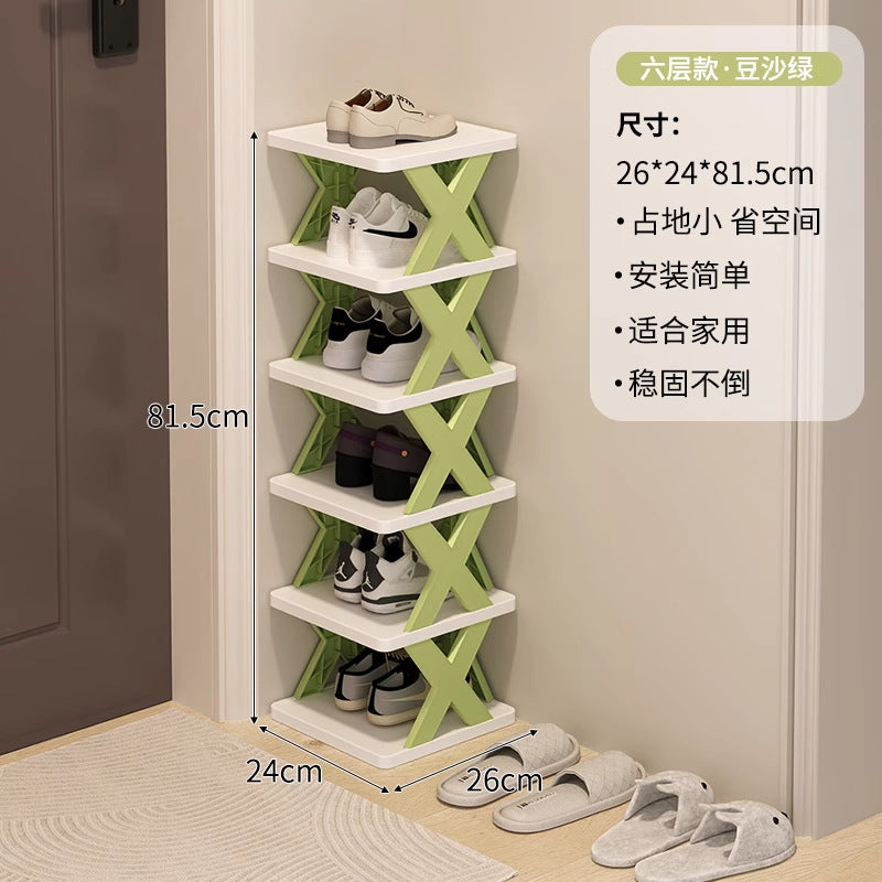 Shoe rack for home door multi-layer small narrow rental house simple shoe rack indoor new arrival 2025 popular shoe cabinet