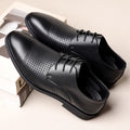 【military-grade leather shoes - premium quality】100% full grain cowhide leather, clearance sale! soft sole leather shoes for men, perfect for casual and business wear