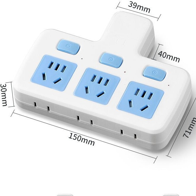 Source factory first turn porous pure copper conversion socket, power supply USB power strip board dormitory independent switch socket