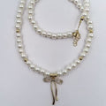 Shijia pearl necklace women's niche styleaccessible luxury design classy fashionelegant clavicle chain necklace sweater chain bead chain
