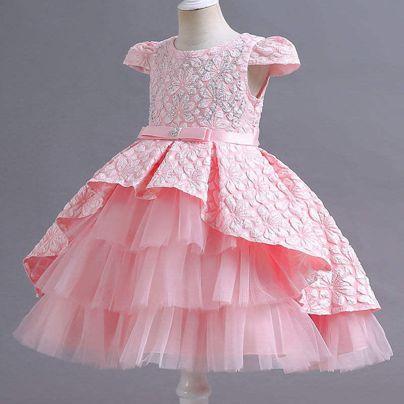 New arrival: girls' printed princess dress - elegant and stylish for birthday parties and special occasions