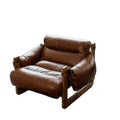 Lazy sofa chair retro oil wax leather armchair designer jersey chair living room single popularcasual lounge chair