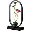 New chinoiserie table lamp bedroom bedside lamp zen ornaments wedding girl lotus creative gift home remote control lotus
