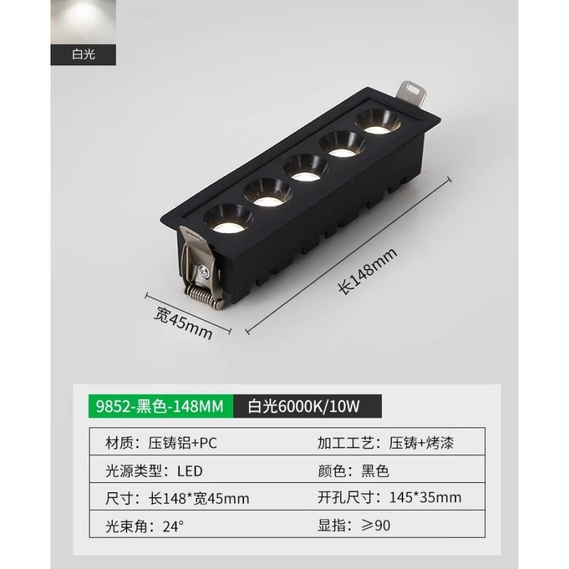 Grille light Recessed headless light Living room lighting Concealed spotlight Downlight line Corridor aisle ceiling light 1