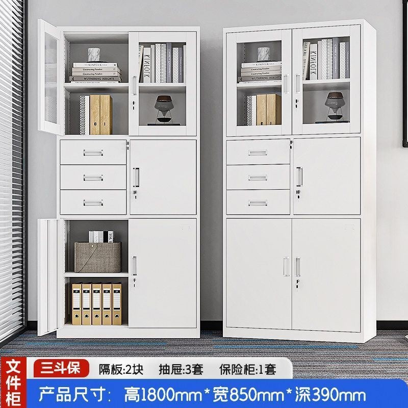 Heavy-duty steel office file cabinet - steel document cabinet for financial records, accounting files, and storage - low profile storage unit