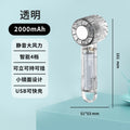 2026 new high-speed handheld fan, usb powered, mini digital display, portable mini desktop usb rechargeable