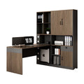 Staff desk and chair office financial computer table high cabinet furniture chair combination staff table modern screen card slot