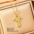 [titanium steel] cross-border fashion best-selling cross necklace for women, accessible luxury, stylish, high-end, versatile clavicle chain accessories