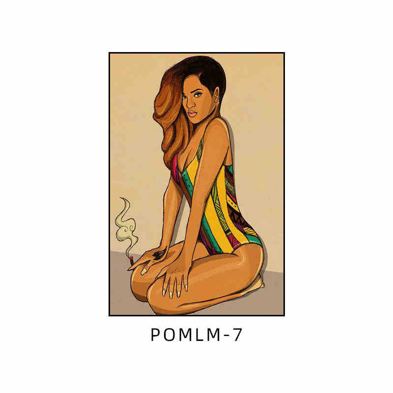 Bar decoration painting American retro tavern KTV box wall painting Love hotel bathroom toilet mural