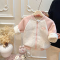 Autumn/winter girls' trendy three-layer quilted padded jacket, thickened baby girl outerwear, kids' warm clothing, casual fashion children's wear