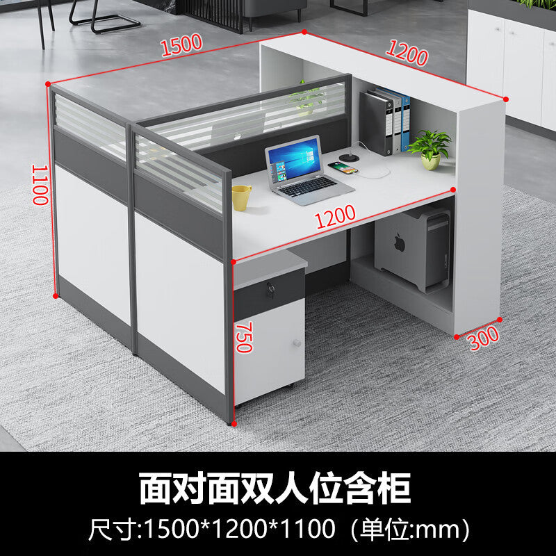 Saint li office desk and chair set - financial desk, card seat, minimalist modern partition office desk set