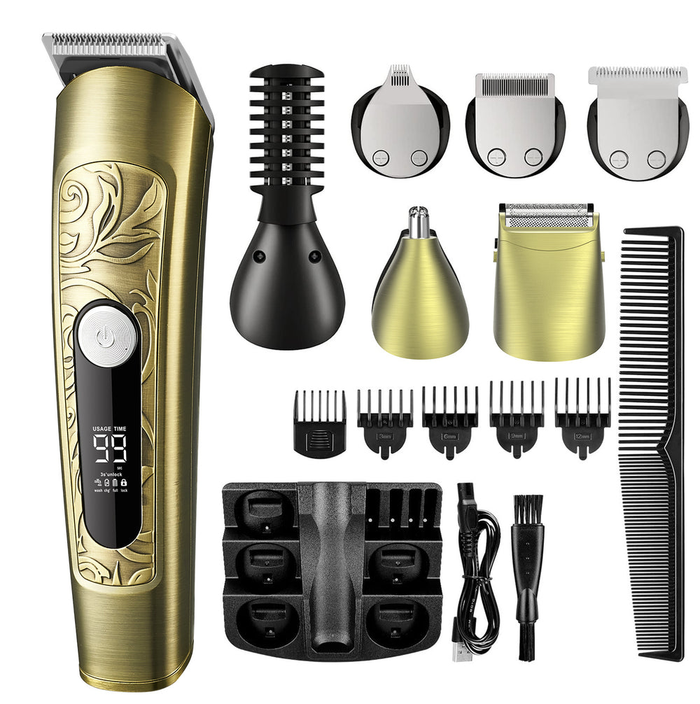 all-in-one electric hairdresser suit full body washable for home digital display full body washable nose hair shaving styling