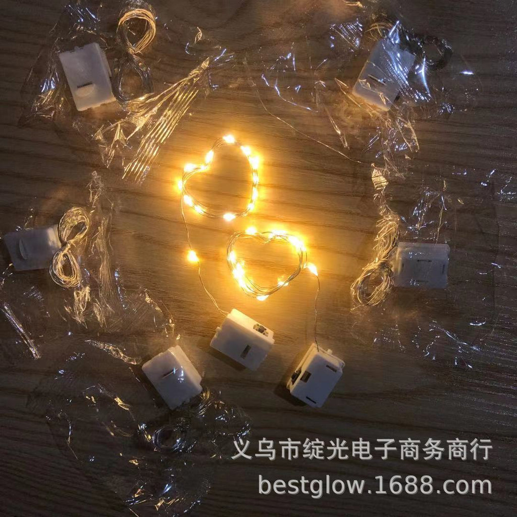 LED luminous light string three-function three-gear cake gift box bouquet luminous light strip light string warm white light strip lantern