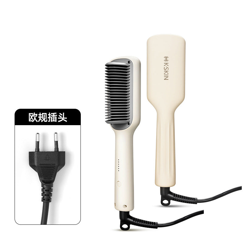 Cross-border popular Golden Rice hair straightener does not hurt the hair splint, small curling iron, electric comb, curling and straightening dual-purpose hair straightener