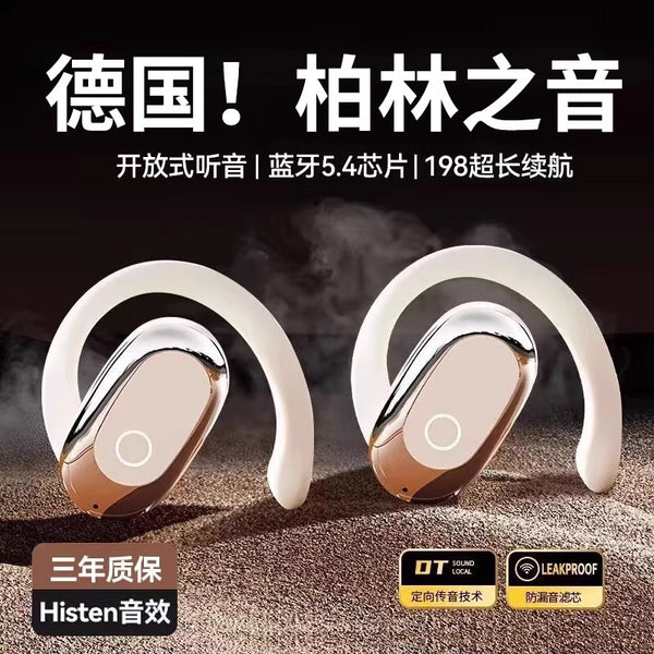 Voice of Berlin 2025 new sports wireless bluetooth headset waterproof non-ear hanging ear noise reduction super long battery life