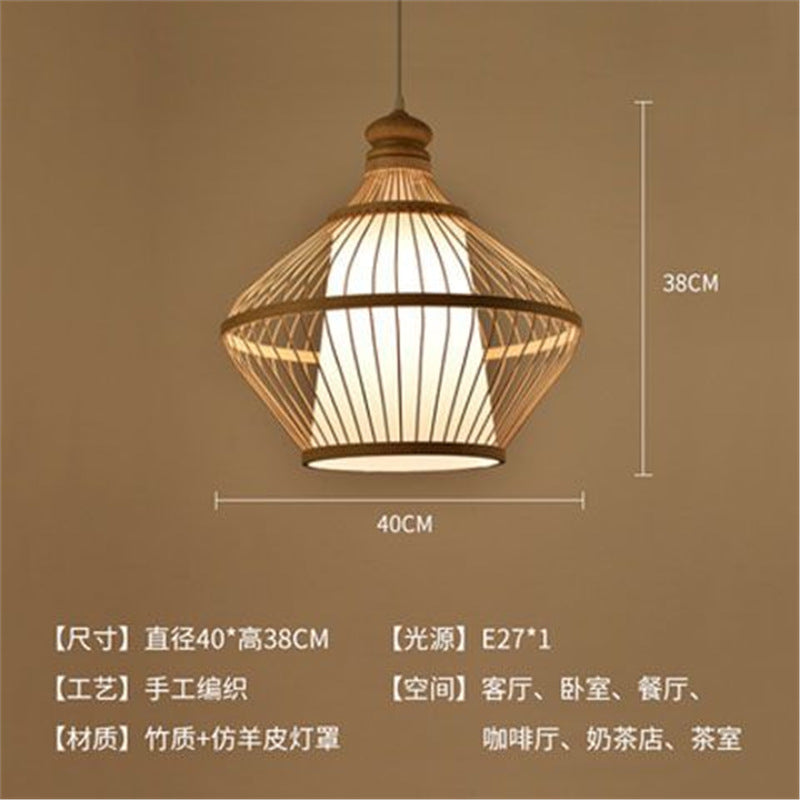 Lantern Bamboo Art Chandelier Bar Bed and Breakfast Tea Room Hot Pot Restaurant Hotel Simple Japanese Restaurant Bamboo Catering Shop Lighting
