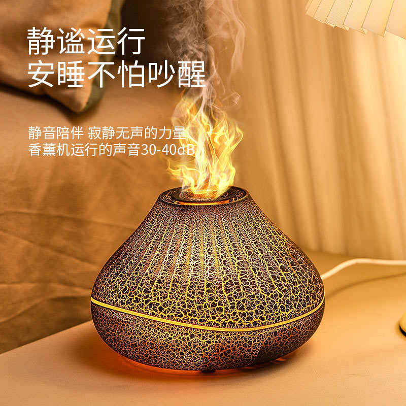 2025 new flame aroma diffuser usb home humidifier crackle bead scented air freshener