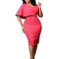 D480 independent station export women's clothing new arrivalelegant pure color hip-covering professional pencil skirt african dress