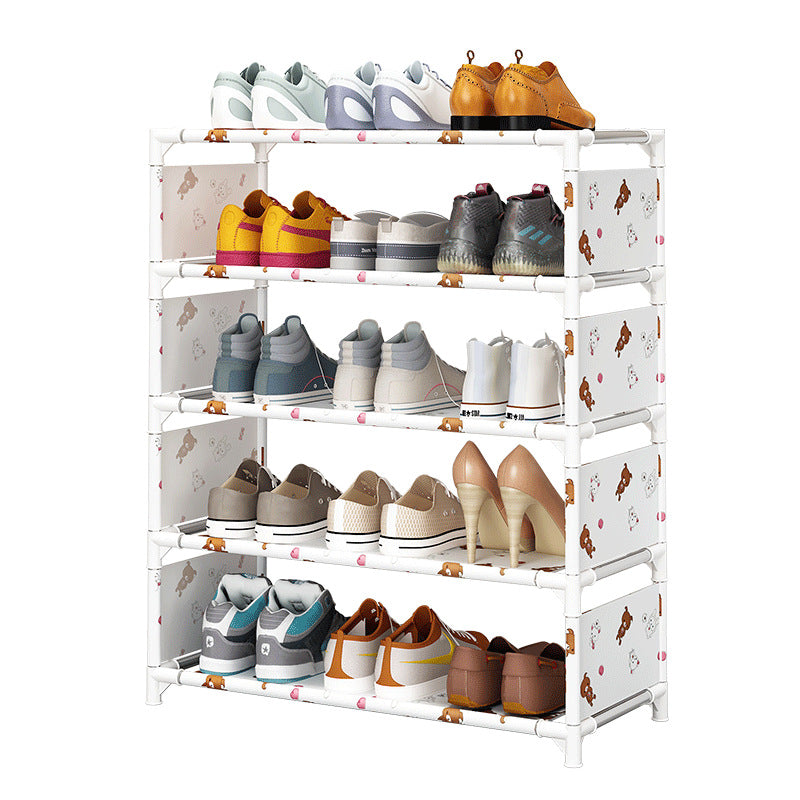 Simple shoe cabinet storage handy gadget space-saving shoe rack for home door economical bedroom student narrow large capacity