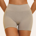 Customizable high-waisted yoga shorts with separated waistband design, butt-lifting compression shorts, running sports shorts 4535