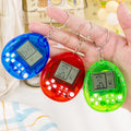 creative round keychain tetris mini game console toy handheld electronic game console charm