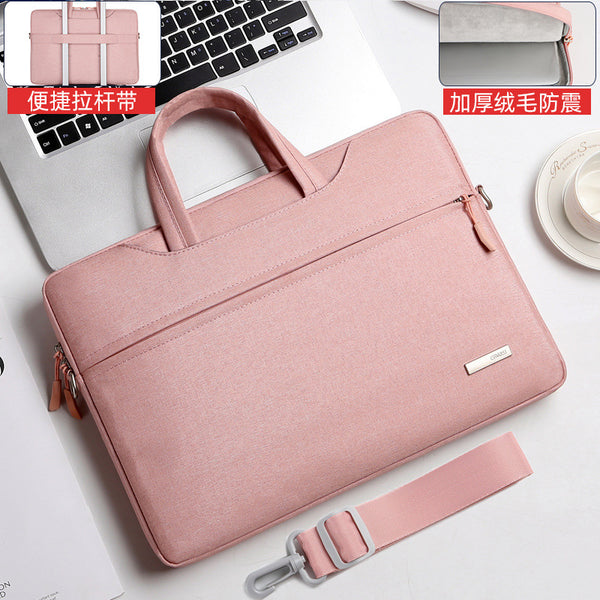 Laptop bag, portable 14-inch female protective case, high-value college student 16-inch 15.6-inch briefcase