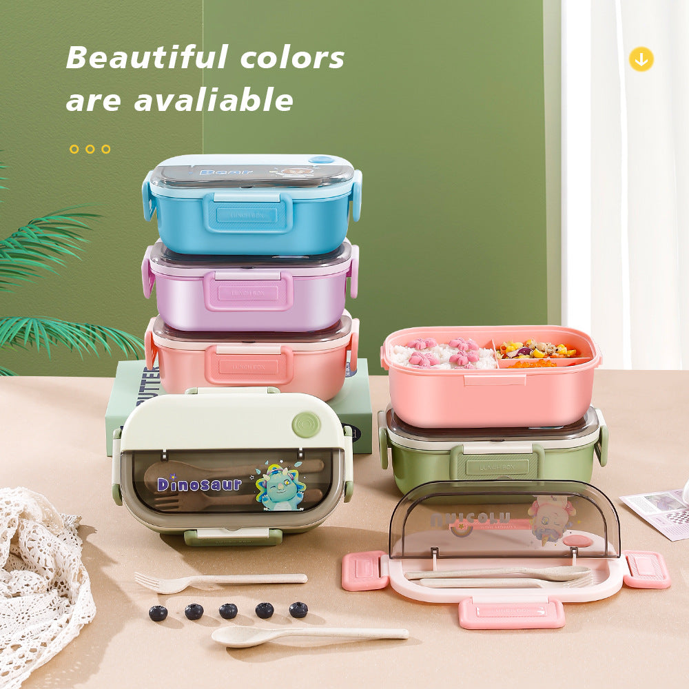 304 stainless steel insulated lunch box - perfect for kids, office workers, and students. features divided compartments and microwave-safe heating
