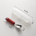 Coffee brown large-mouthed ingot spoon (with box)