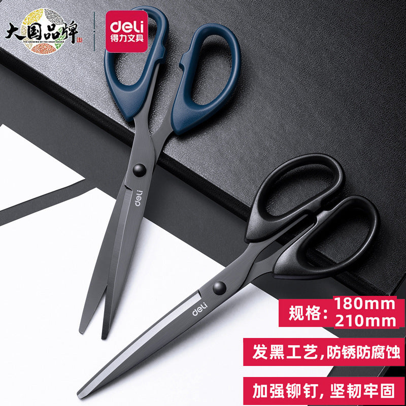 Deli 6009-S scissors office supply stainless steel household student handmade stationery wholesale scissors batch cutting