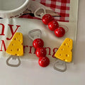 New cheese-themed cute simulation accessories fridge magnet bottle opener - creative magnetic bottle cap remover for home use - the ultimate bottle opener!