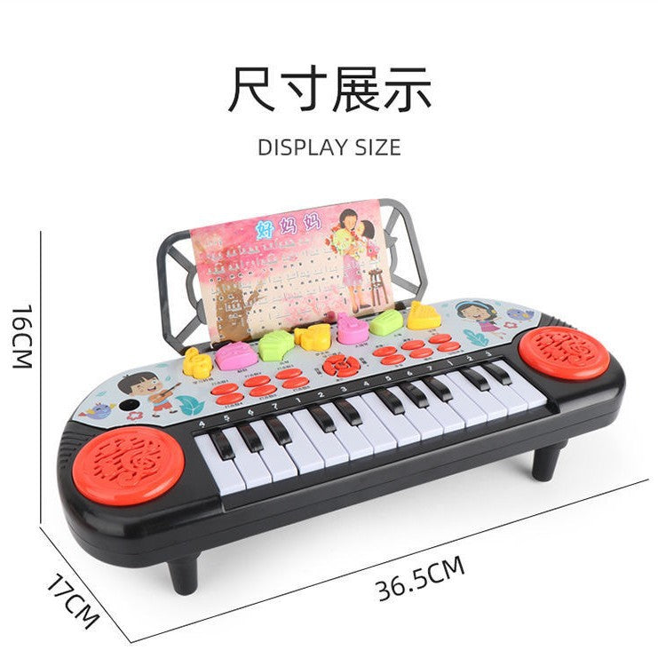Children's electronic keyboard toy, baby educational toy, early learning for 1-2-3 year olds, playable music multifunctional piano, 4 girls, 6