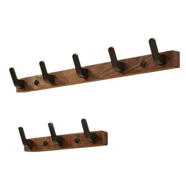 Walnut door back hook strong adhesive punch-free strong load-bearing storage rack hook entrance clothes hanger storage