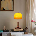 Used table lamp retro bedside lamp walnut color glass decoration warm bedroom classy creative gift table lamp