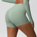 High-waisted, barely-there yoga shorts designed to lift your booty, flatten your tummy, and keep you supported. these quick-drying, breathable, form-fitting shorts are perfect for running, fitness, and any workout