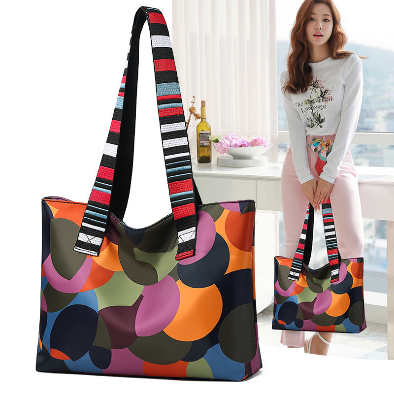 New arrival large capacity satchel bag fashioneasiest for matchprinting shoulder bag casualtrendy tote bag work clothingladieswear bag