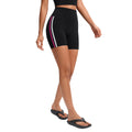 High-waisted, figure-hugging peach cutout shorts with color blocking and seamless design - perfect for running, fitness, and yoga (yg-1002)