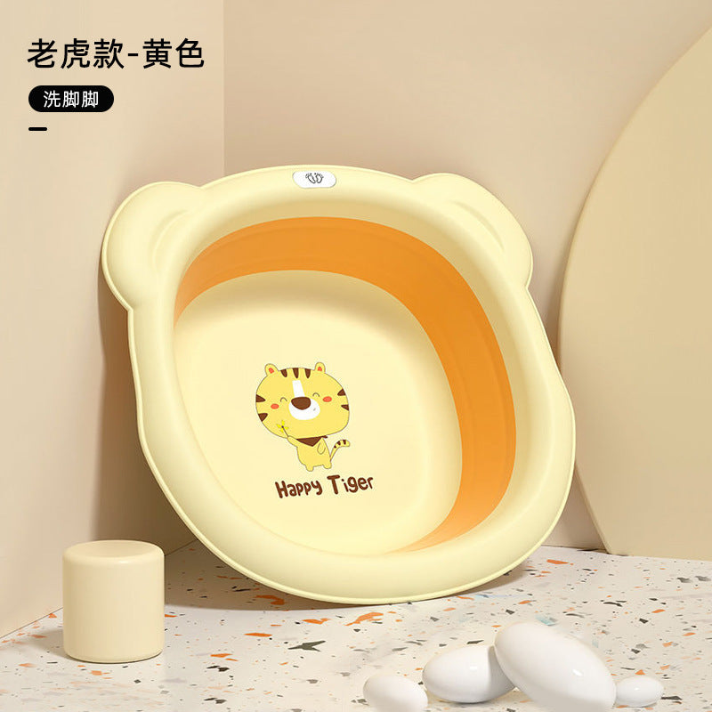 Baby foldable washbasin can be hung footbath newborn kids wash butt special baby for home small basin