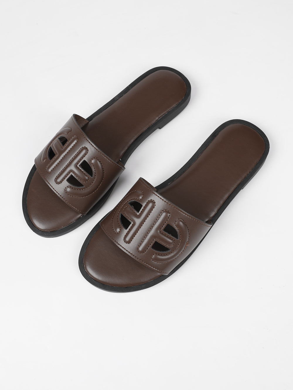 plus sizefashionfashioncasual sandals new arrivalcut out plain pure colorflats women's slippers beach flip-flops
