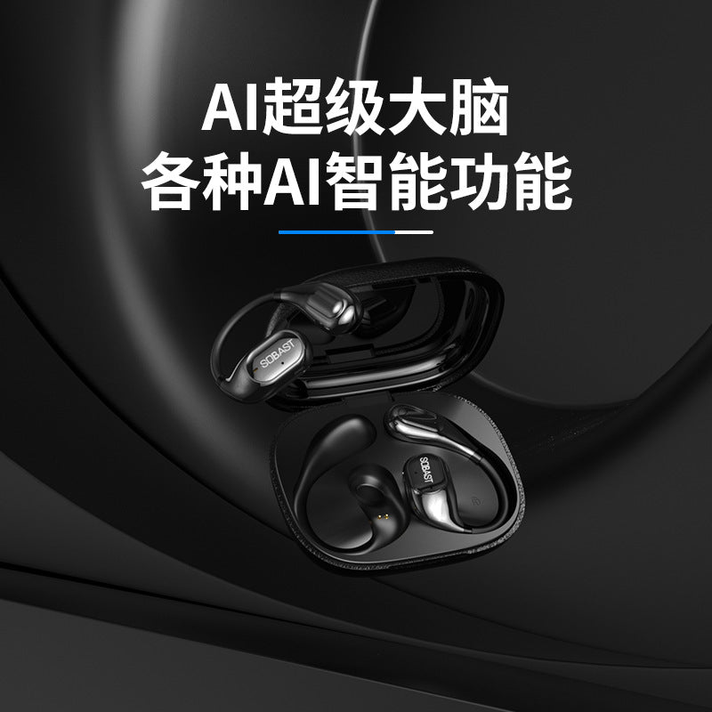 Sobes sow13pro touch screen ai translation earphones ows ear-hook open noise reduction wireless bluetooth headset