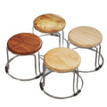 Soft stool, durable shoe changing stool, casual stool, for home bench, solid wood surface low stool, round stool, thickened steel stool