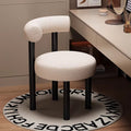 Italian normcore dining chair designer study stainless steel small fat chair fabric restaurant bar chair backrest classyaccessible luxury
