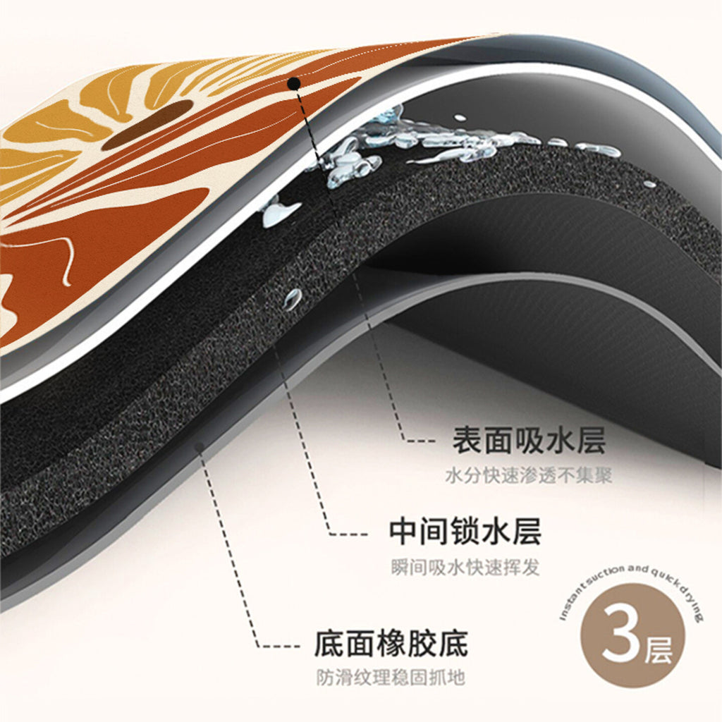 Small fresh daisy bathroom floor mat soft diatom mud non-slip absorbent cushion bathroom foot cushion toilet door