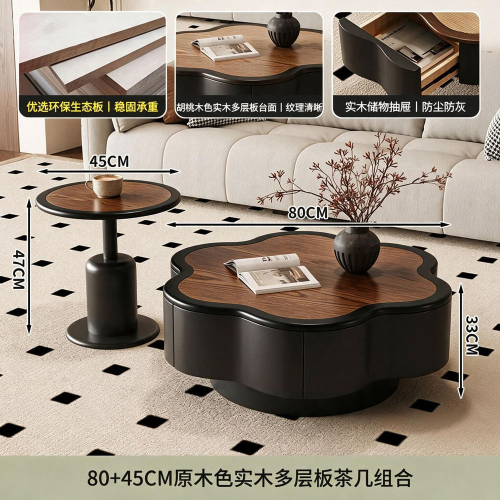 New arrival flower popular coffee table classy living room for homecasual cream small apartment accessible luxury creative special-shaped combination
